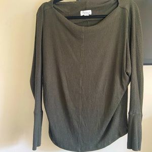 Velvet off the shoulder sweater